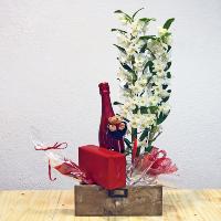 Caixa romàntica XL amb orquídea